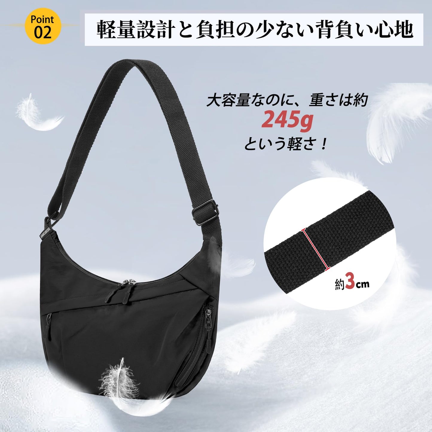 ショルダーバッグ メンズ レディース 斜めがけ 軽量 大容量 YKKファスナー 2way 調節可能 男女兼用 シンプル ストリート 日常 カジュアル